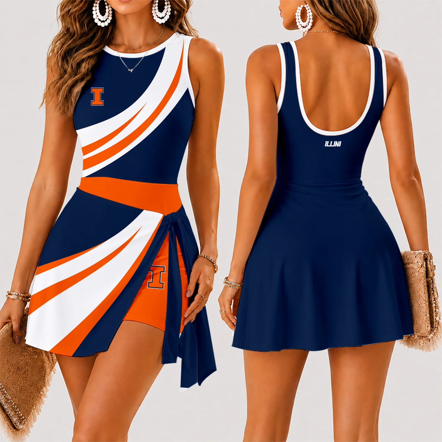 Limited Edition – Customized NCAA Illinois Fighting Illini Women’s Summer Skort Dress