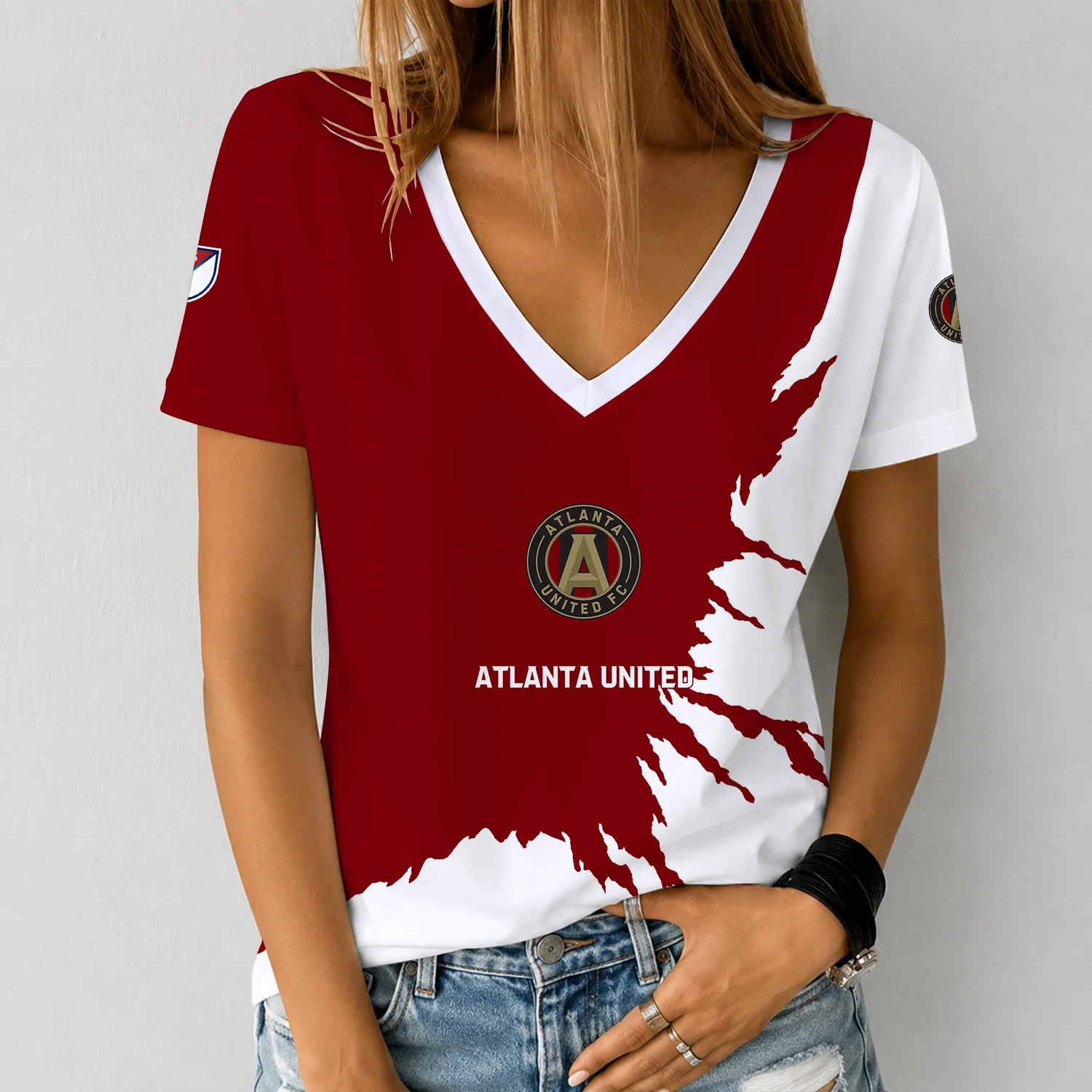 Limited Edition – Customized MLS Atlanta United FC V-Neck Female Shirt
