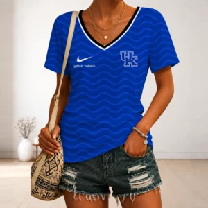 Limited Edition – Customized NCAA Kentucky Wildcats Strappy V-Neck Female Shirt