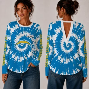 Limited Edition – Customized NFL Los Angeles Chargers Women’s Back V-Cut Long-Sleeve Shirt