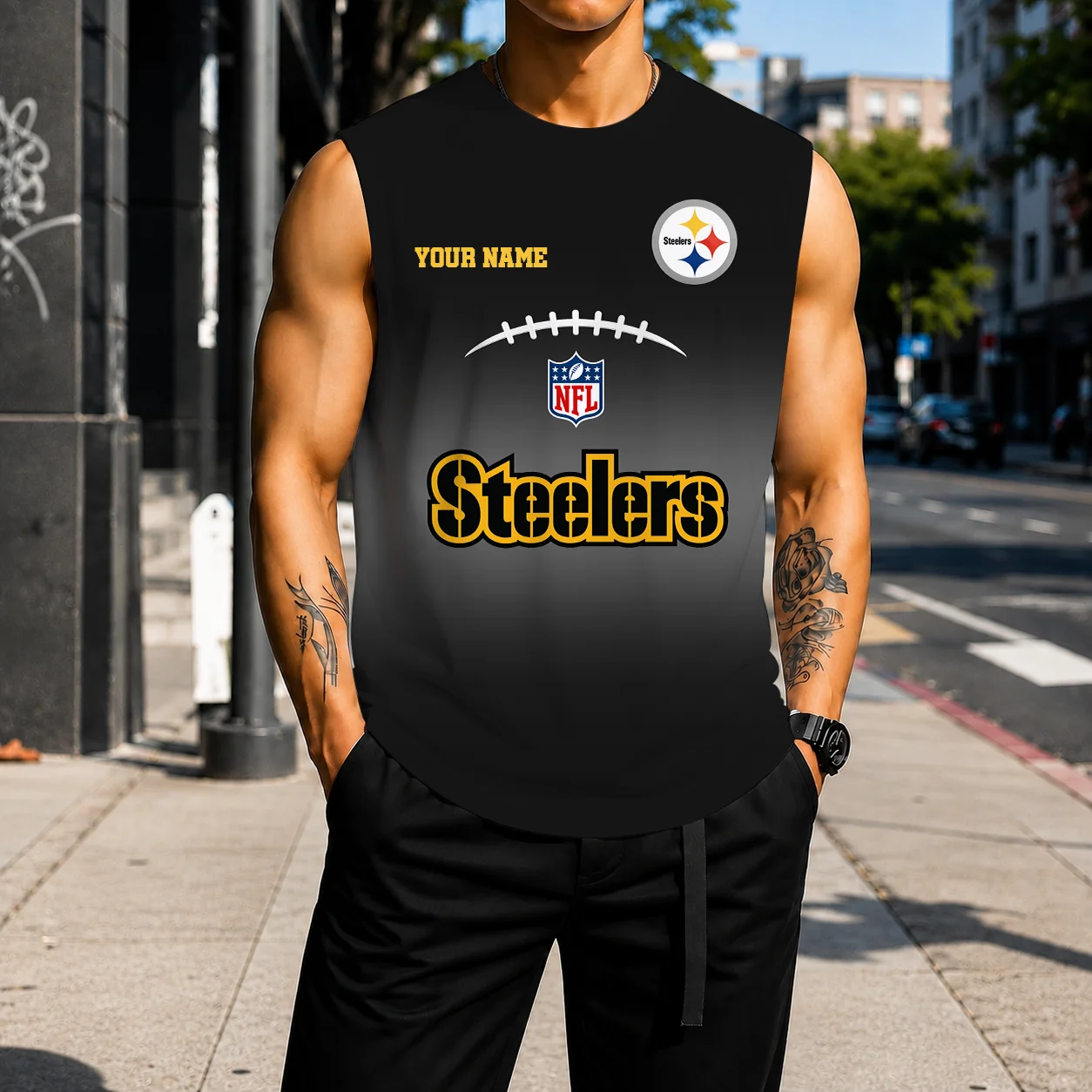 Limited Edition – Customized NFL Pittsburgh Steelers Men’s Gym Shirt