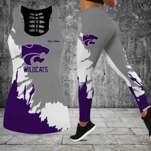 Limited Edition – Customized NCAA Kansas State Wildcats Hollow Tank Top & Leggings Set