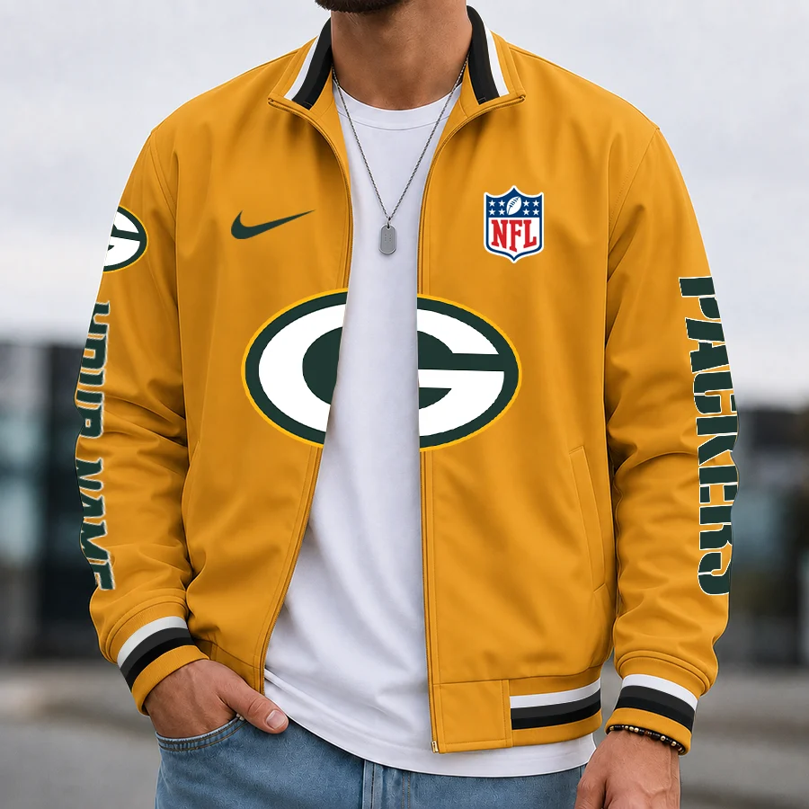 Limited Edition – Customized NFL Green Bay Packers Men’s Casual Jacket - Image 2
