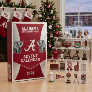 Alabama Crimson Tide 2026 Advent Calendar 24 Ornaments Christmas Countdown Fans Gift