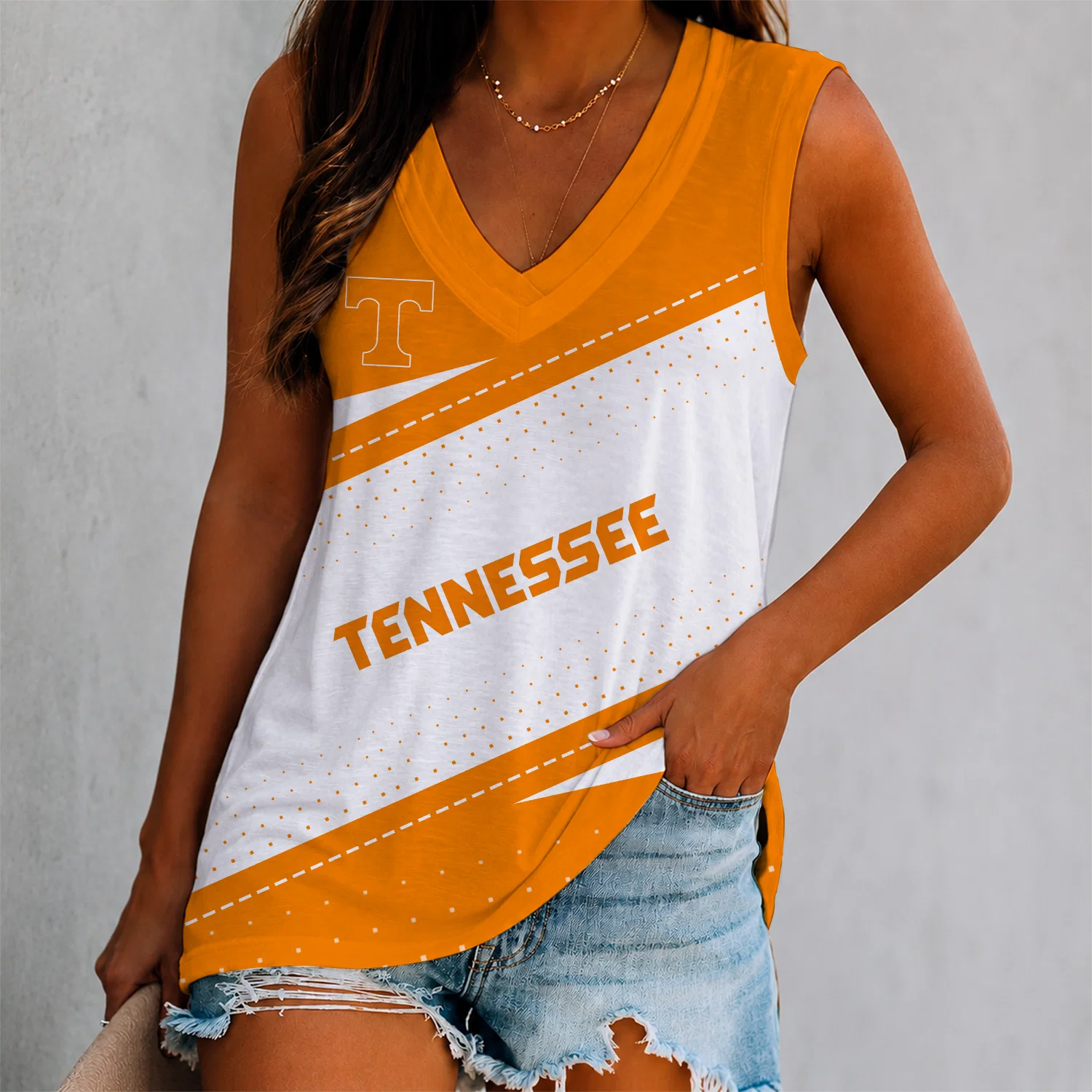 Limited Edition – Customized NCAA Tennessee Volunteers Women’s V-Neck Tank Top