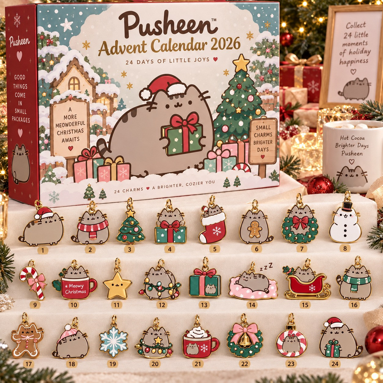 Pusheen 2026 24 Days Christmas Countdown Advent Calendar Pusheen Lovers Calendar