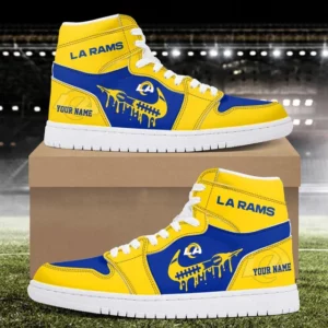 Limited Edition – Customized NFL Los Angeles Rams Air Jordan 1 Sneakers