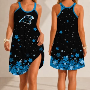 Limited Edition – Customized NFL Carolina Panthers Camisole Dress