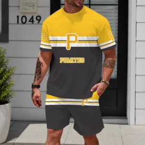 Limited Edition – Customized MLB Pittsburgh Pirates Unisex T-Shirt & Shorts Set