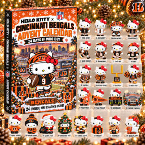 Hello Kitty x Cincinnati Bengals 2026 Christmas Advent Calendar Bengals Xmas Merch