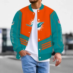 Limited Edition – Customized NFL Miami Dolphins Satin Varsity & Baseball Jacket