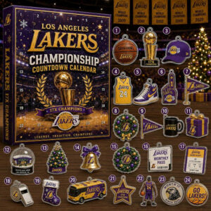 Los Angeles Lakers Champions Advent Calendar 24 Days Christmas Countdown Gift For Basketball Fans