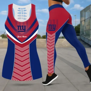 Limited Edition – Customized NFL New York Giants Leggings & Hollow Tank Top Set