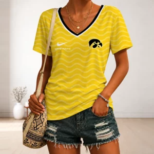 Limited Edition – Customized NCAA Iowa Hawkeyes Strappy V-Neck Female Shirt