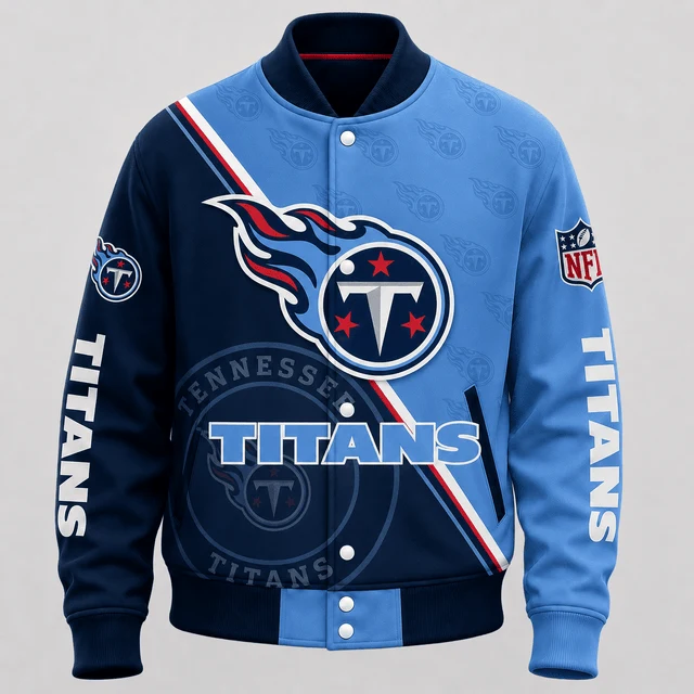 Limited Edition – Customized NFL Tennessee Titans Satin Varsity & Baseball Jacket