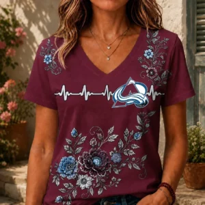 Limited Edition – Customized NHL Colorado Avalanche V-Neck Female Shirt