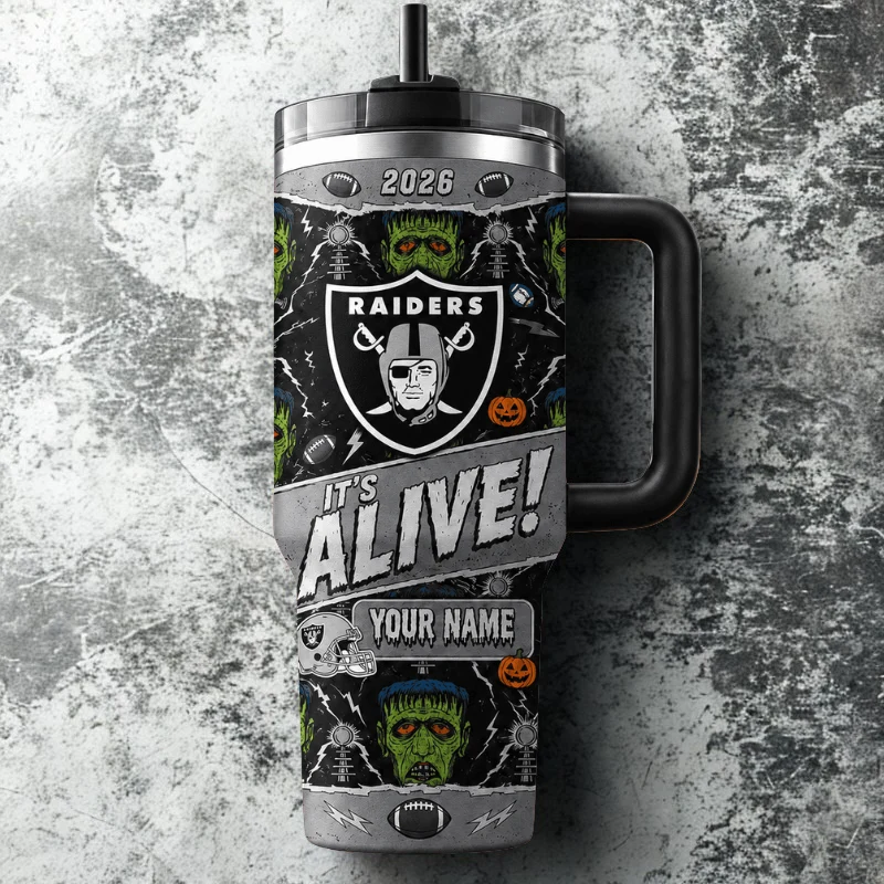 Limited Edition – Customized NFL Las Vegas Raiders Halloween 40Oz Tumbler