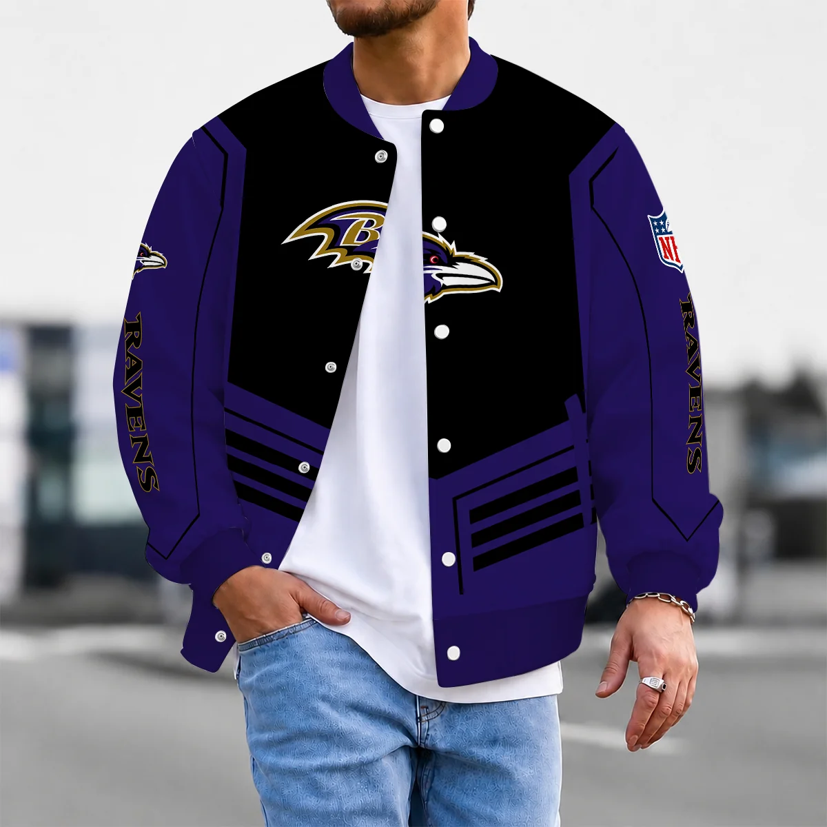 Limited Edition – Customized NFL Baltimore Ravens Satin Varsity & Baseball Jacket