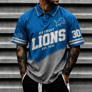 Limited Edition – Customized NFL Detroit Lions Polo Shirt