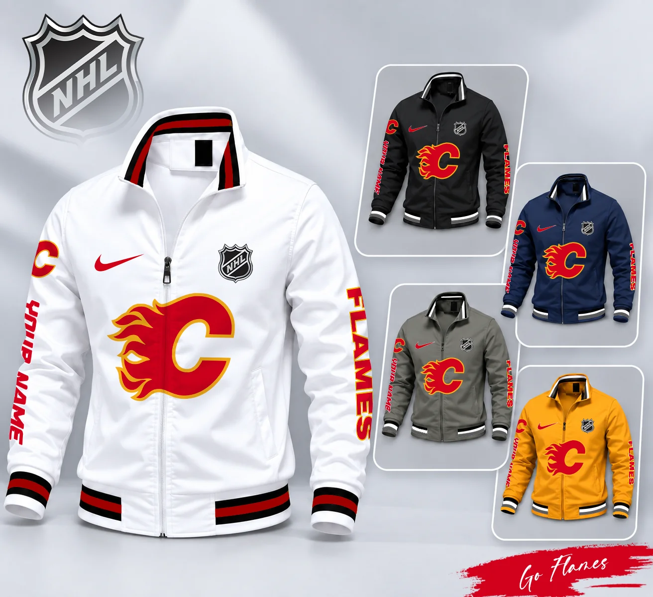 Limited Edition – Customized NHL Calgary Flames Multicolor Men’s Casual Jacket