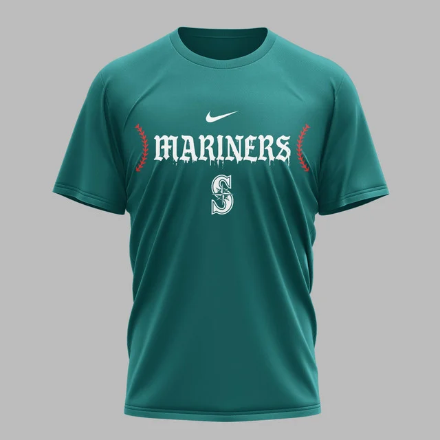 Limited Edition – Customized MLB Seattle Mariners Muticolor T-Shirt - Image 3