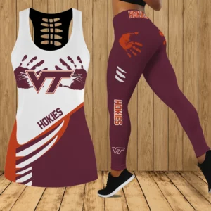 Limited Edition – Customized NCAA Virginia Tech Hokies Hollow Tank Top & Leggings Set