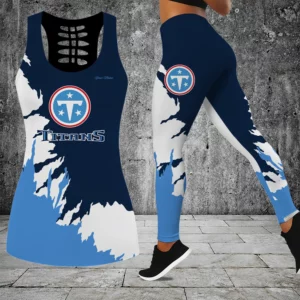 Limited Edition – Customized NFL Tennessee Titans Hollow Tank Top & Leggings Set