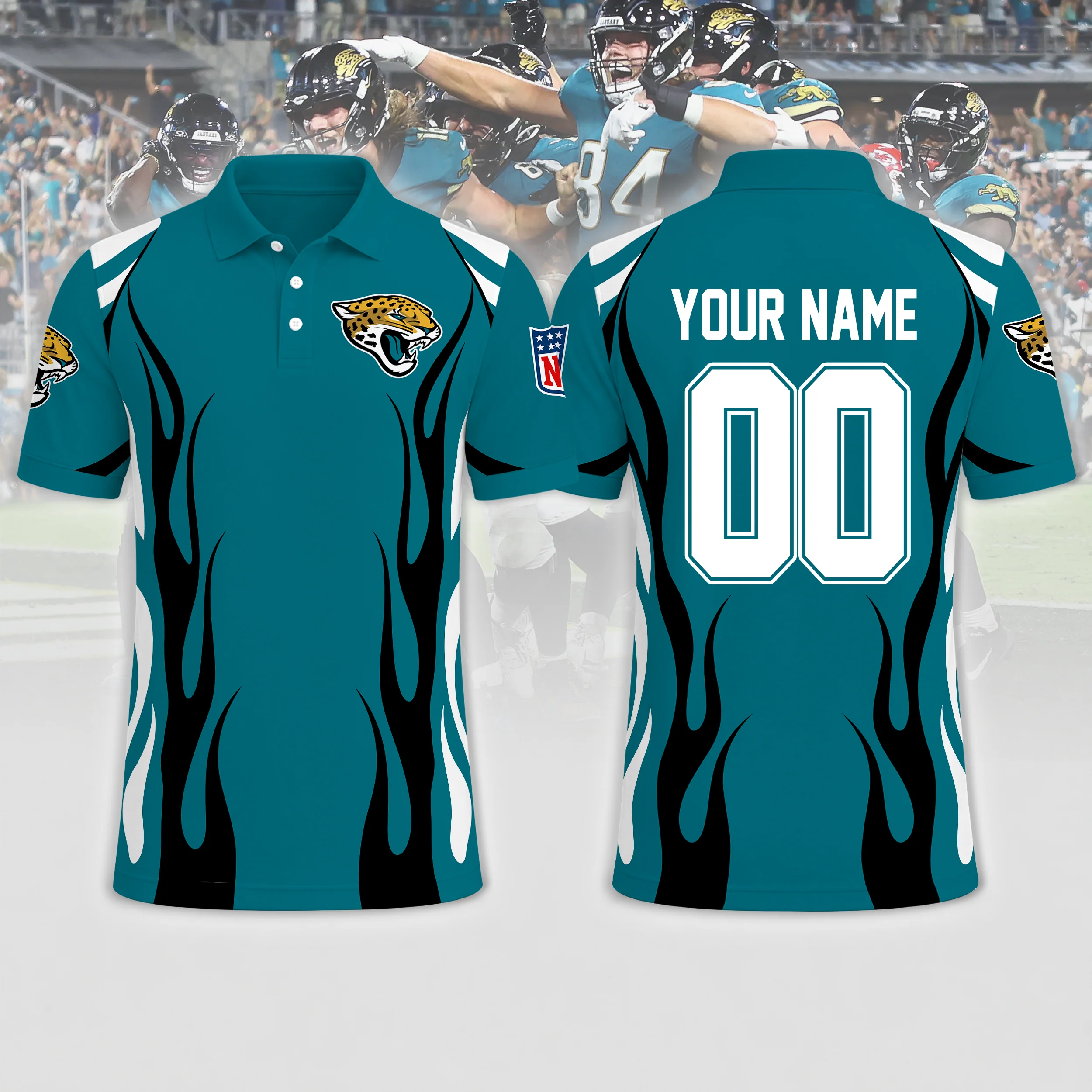 Limited Edition – Customized NFL Jacksonville Jaguars Polo Shirt