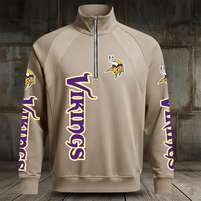 Limited Edition – Customized NFL Minnesota Vikings Men’s Multicolor Quarter-Zip Pullover