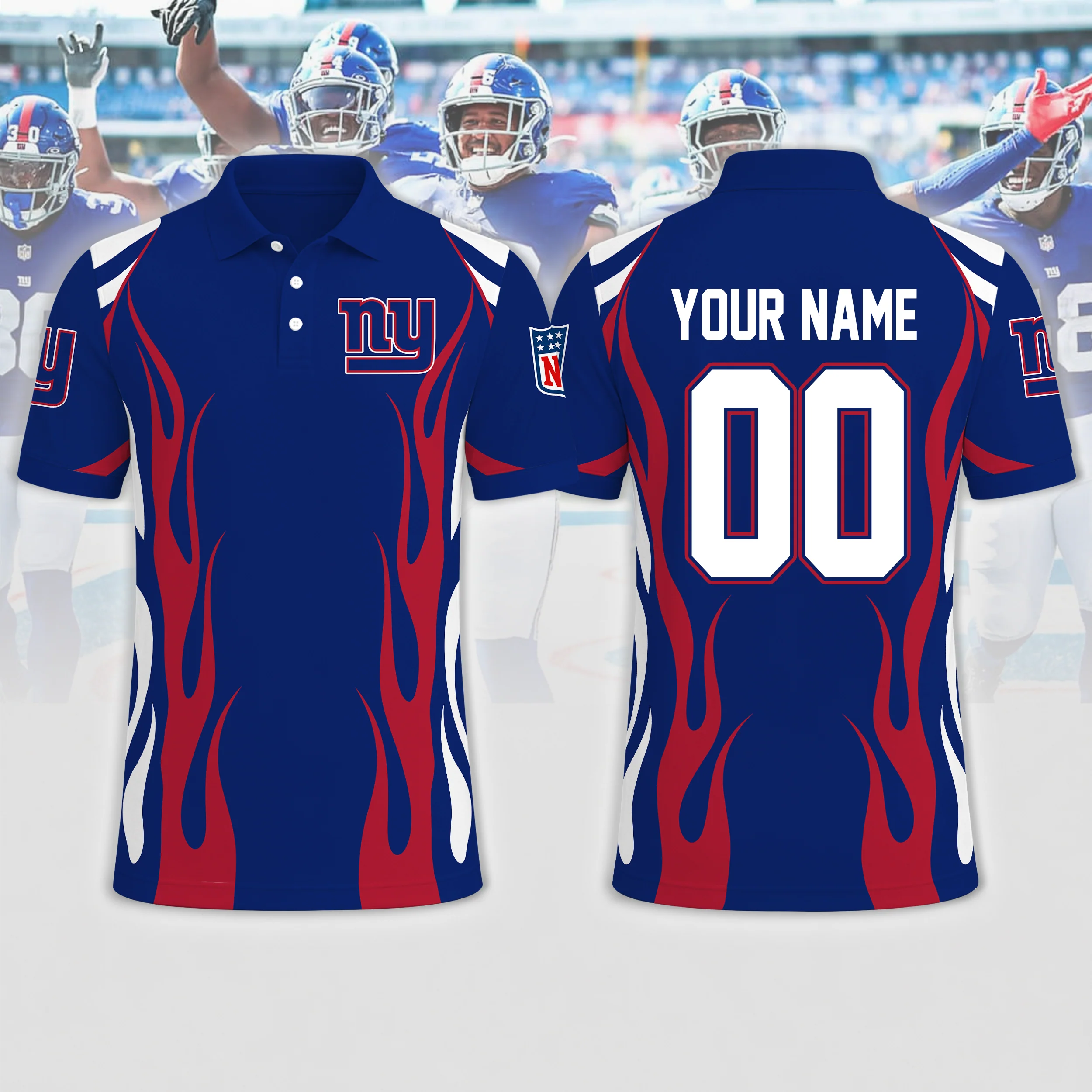 Limited Edition – Customized NFL New York Giants Polo Shirt
