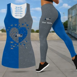 Limited Edition – Customized NCAA March Madness Leggings & Hollow Tank Top Set