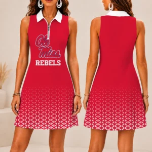 Limited Edition – New Customized NCAA Ole Miss Rebels Women’s Zip Sleeveless Polo Dress