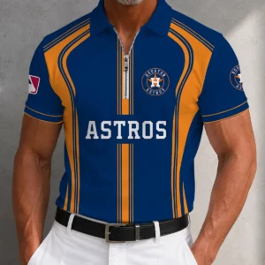 Limited Edition – Customized MLB Houston Astros Zip Polo Shirt