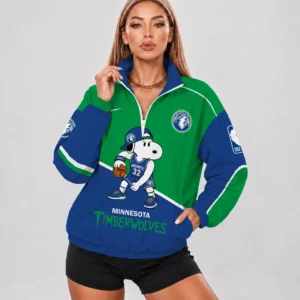 Limited Edition – Customized NBA Minnesota Timberwolves V-Neck Zipper Sweatshirt Jacket