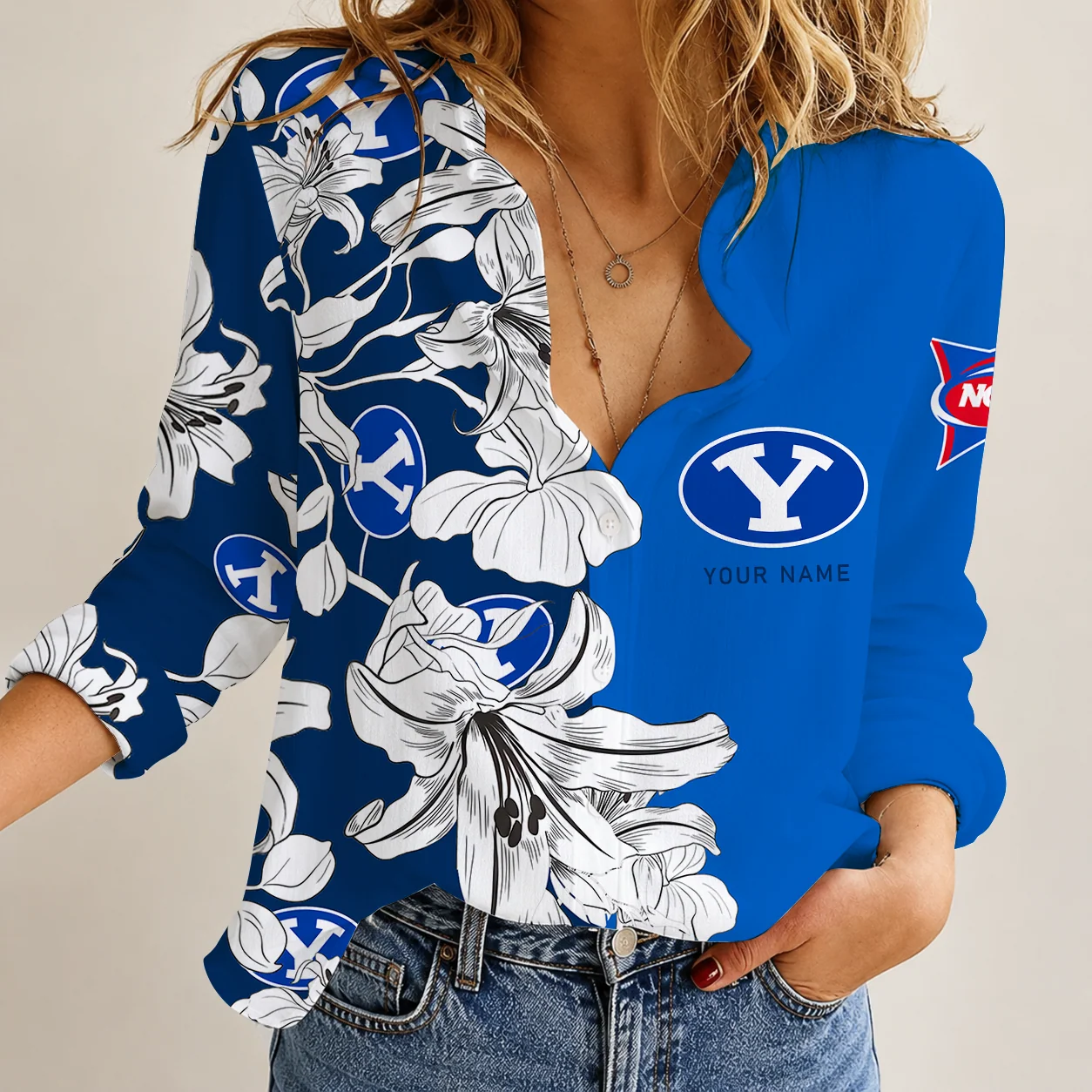 Limited Edition – Customized NCAA Byu Cougars Women Casual Shirt