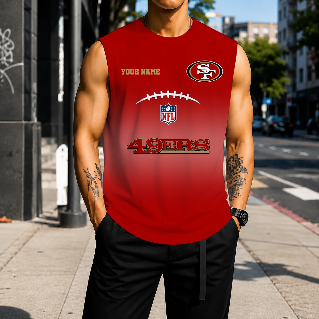 Limited Edition – Customized NFL San Francisco 49Ers Men’s Gym Shirt