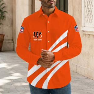 Limited Edition – Customized NFL Cincinnati Bengals Men’s Long Sleeve Button-Up Shirt