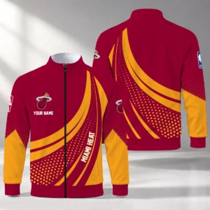 Limited Edition – Customized NBA Miami Heat Stand Collar Jacket