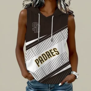 Limited Edition – Customized MLB San Diego Padres Women’s Sleeveless Hooded Pocket Tank Top