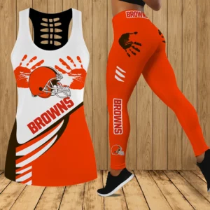 Limited Edition – Customized NFL Cleveland Browns Hollow Tank Top & Leggings Set