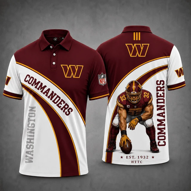 Limited Edition – Customized NFL Washington Commanders Polo Shirt