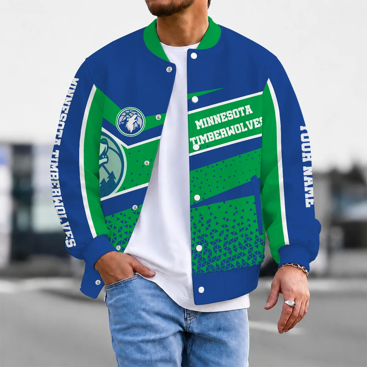 Limited Edition – Customized NBA Minnesota Timberwolves Baseball Jacket, Satin Varsity Jacket