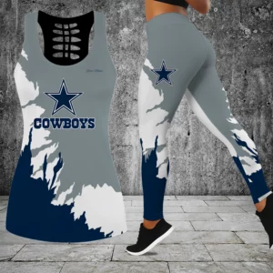Limited Edition – Customized NFL Dallas Cowboys Hollow Tank Top & Leggings Set