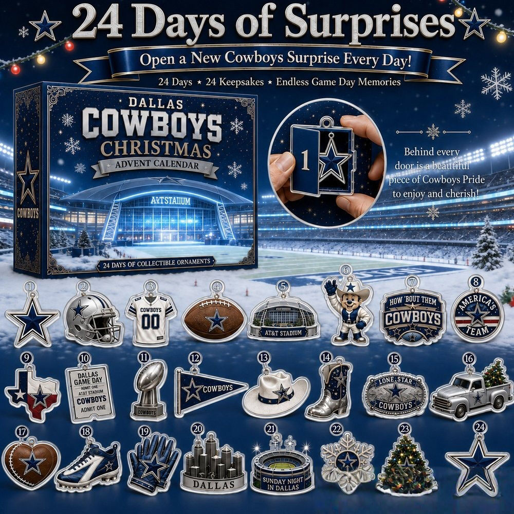 Dallas Cowboys Christmas Advent Calendar 2026 Christmas Countdown Xmas Gift For Football Fans