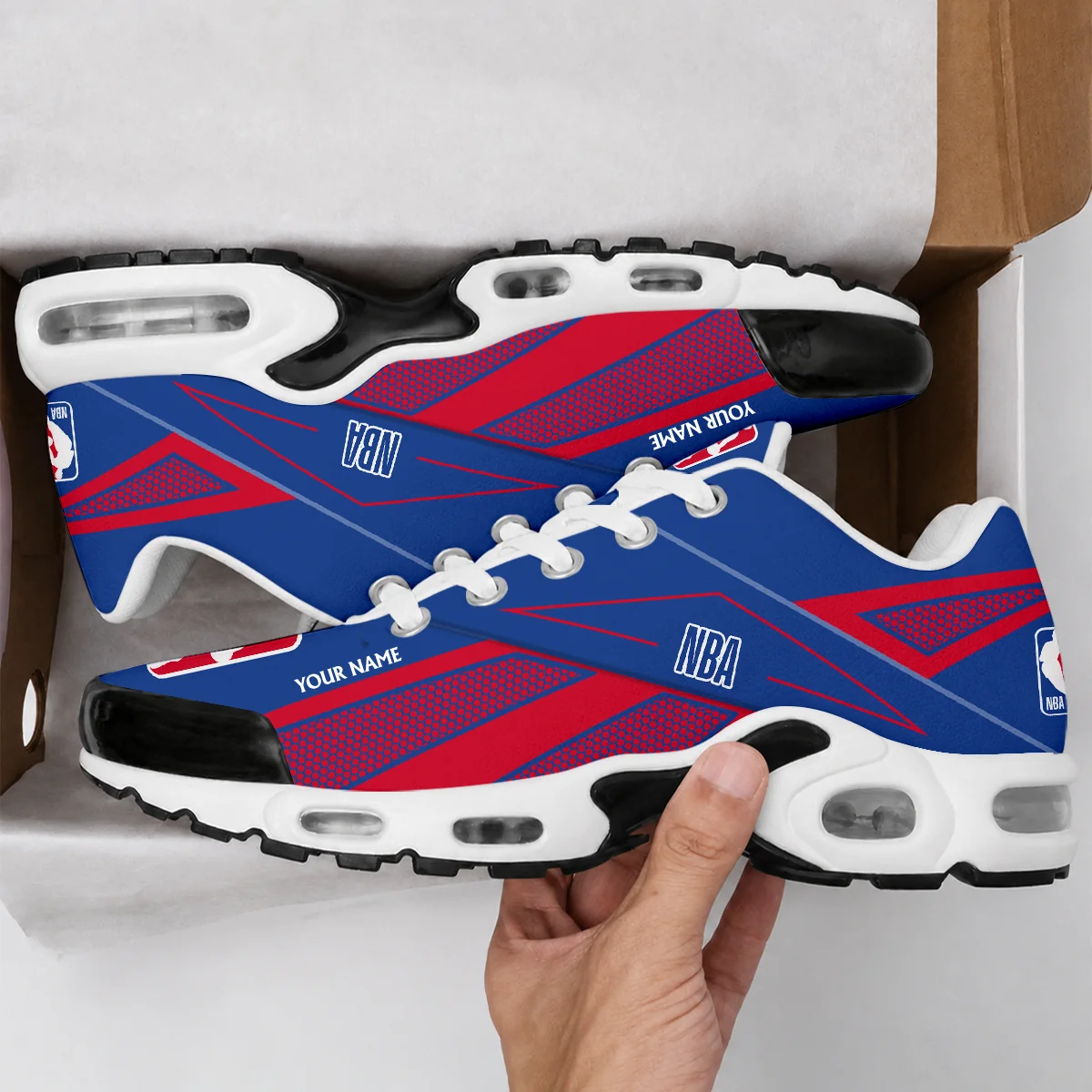 Limited Edition – Customized NBA National Basketball Association Air Max Plus Sneakers