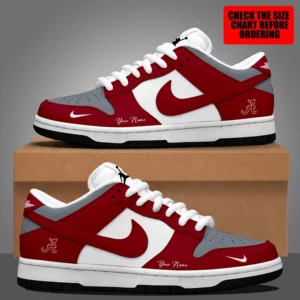 Limited Edition – Customized NCAA Alabama Crimson Tide Dunk Low Shoes