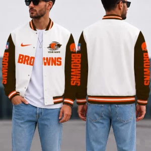 Limited Edition – Customized NFL Cleveland Browns Satin Varsity & Baseball Jacket