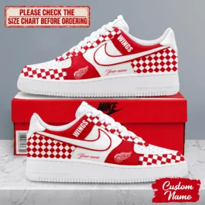 Limited Edition – Customized NHL Detroit Red Wings Af1 Shoes