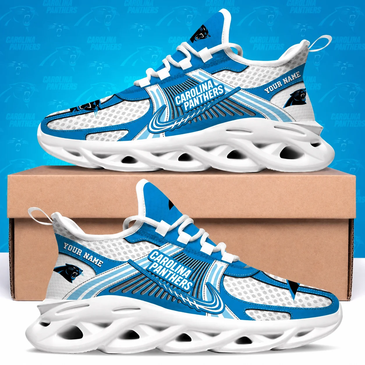 Limited Edition – Customized NFL Carolina Panthers Max Soul Shoes