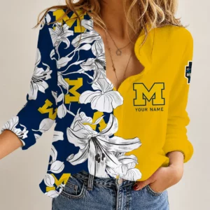 Limited Edition – Customized NCAA Michigan Wolverines Women Casual Shirt